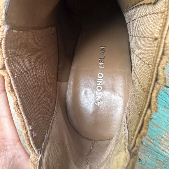 Antonio Melani Ankle Boots Women's Size 10M Heel‎ Tan Suede Leather Studded - Picture 11 of 11